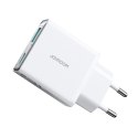 Mała i supercienka ładowarka sieciowa 20W USB-A USB-C - biała