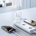 Mała i supercienka ładowarka sieciowa 20W USB-A USB-C - biała