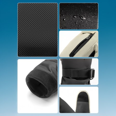 Rękawiczki narciarskie bez palców Full Length rozmiar M wodoodporne - beżowe Rękawiczki narciarskie bez palców Full Length rozmiar M wodoodporne - beżowe