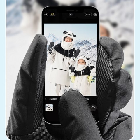 Rękawiczki narciarskie bez palców Full Length rozmiar M wodoodporne - czarne Rękawiczki narciarskie bez palców Full Length rozmiar M wodoodporne - czarne