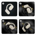 Słuchawka biznesowa OWS U4A z mikrofonem do rozmów Bluetooth 5.3 IPX5 - biała Słuchawka biznesowa OWS U4A z mikrofonem do rozmów Bluetooth 5.3 IPX5 - biała