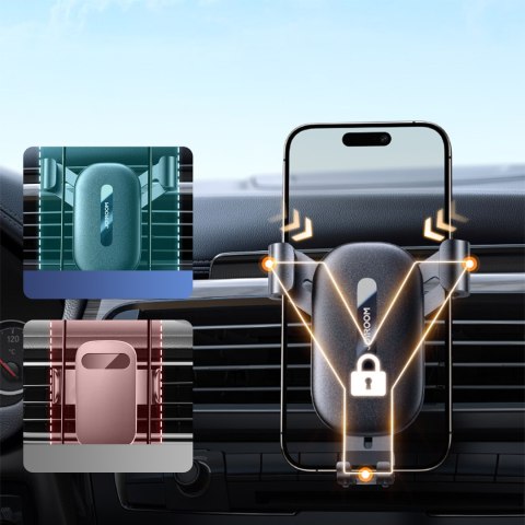 Uchwyt samochodowy grawitacyjny na telefon na kratkę nawiewu - czarny Uchwyt samochodowy grawitacyjny na telefon na kratkę nawiewu - czarny