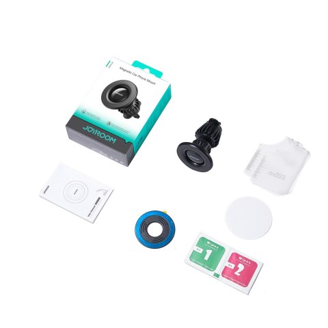 Uchwyt samochodowy magnetyczny na telefon na kratkę nawiewu - czarny Uchwyt samochodowy magnetyczny na telefon na kratkę nawiewu - czarny