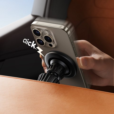 Uchwyt samochodowy magnetyczny na telefon na kratkę nawiewu - czarny Uchwyt samochodowy magnetyczny na telefon na kratkę nawiewu - czarny