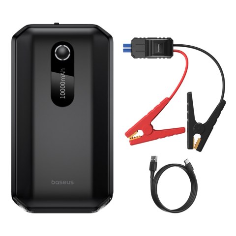 3w1 Urządzenie rozruchowe Car Jump Starter powerbank 10000mAh latarka LED - czarny 3w1 Urządzenie rozruchowe Car Jump Starter powerbank 10000mAh latarka LED - czarny