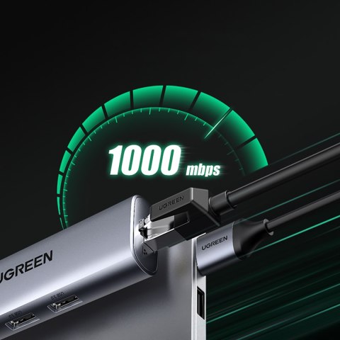 5w1 HUB Adapter USB-A 3.0 - RJ45 / 3x USB-A 3.0 / micro USB - szary 5w1 HUB Adapter USB-A 3.0 - RJ45 / 3x USB-A 3.0 / micro USB - szary