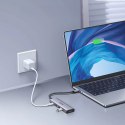 5w1 HUB adapter USB-C - USB-C PD / HDMI / 3x USB-A 3.0 - szary 5w1 HUB adapter USB-C - USB-C PD / HDMI / 3x USB-A 3.0 - szary