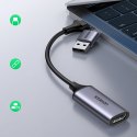 Adapter przejściówka HDMI (żeński) - USB-A / USB-C (męski) - szary