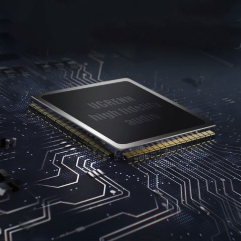 Adapter przejściówka audio USB-C - USB-C + mini jack 3.5mm - szary Adapter przejściówka audio USB-C - USB-C + mini jack 3.5mm - szary