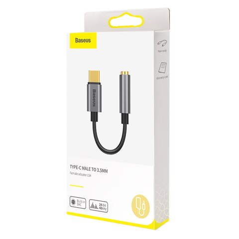 Adapter przejściówka do słuchawek USB-C - mini jack 3.5mm DAC 24 bit 48KHz - szary Adapter przejściówka do słuchawek USB-C - mini jack 3.5mm DAC 24 bit 48KHz - szary