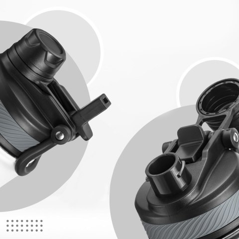 Bidon rowerowy butelka termiczna na napoje stal nierdzewna 530ml - czarny Bidon rowerowy butelka termiczna na napoje stal nierdzewna 530ml - czarny