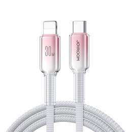 Kabel przewód Crystal-Clear Series 30W USB-C - iPhone Lightning 1.2m - biały
