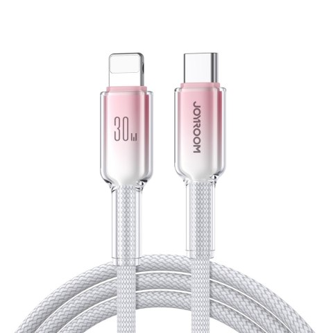 Kabel przewód Crystal-Clear Series 30W USB-C - iPhone Lightning 1.2m - biały