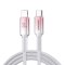 Kabel przewód Crystal-Clear Series 30W USB-C - iPhone Lightning 1.2m - biały