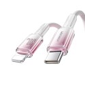 Kabel przewód Crystal-Clear Series 30W USB-C - iPhone Lightning 1.2m - biały