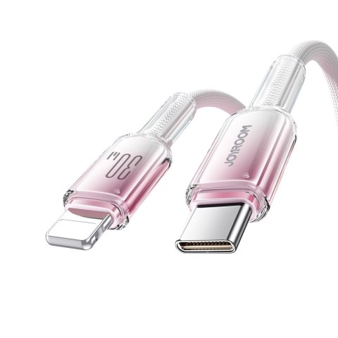 Kabel przewód Crystal-Clear Series 30W USB-C - iPhone Lightning 1.2m - biały