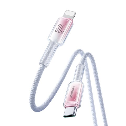 Kabel przewód Crystal-Clear Series 30W USB-C - iPhone Lightning 1.2m - biały