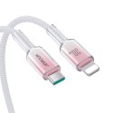 Kabel przewód Crystal-Clear Series 30W USB-C - iPhone Lightning 1.2m - biały