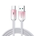 Kabel przewód Crystal-Clear Series 3A USB-A - USB-C 1.2m - biały Kabel przewód Crystal-Clear Series 3A USB-A - USB-C 1.2m - biały