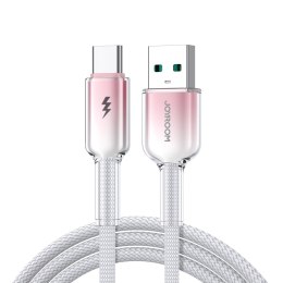 Kabel przewód Crystal-Clear Series 3A USB-A - USB-C 1.2m - biały