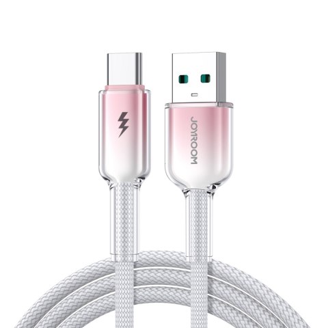 Kabel przewód Crystal-Clear Series 3A USB-A - USB-C 1.2m - biały Kabel przewód Crystal-Clear Series 3A USB-A - USB-C 1.2m - biały