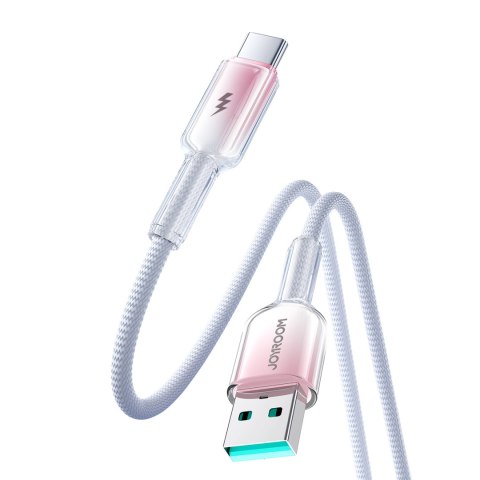 Kabel przewód Crystal-Clear Series 3A USB-A - USB-C 1.2m - biały Kabel przewód Crystal-Clear Series 3A USB-A - USB-C 1.2m - biały