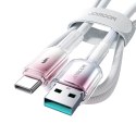 Kabel przewód Crystal-Clear Series 3A USB-A - USB-C 1.2m - biały Kabel przewód Crystal-Clear Series 3A USB-A - USB-C 1.2m - biały