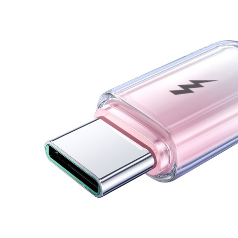 Kabel przewód Crystal-Clear Series 3A USB-A - USB-C 1.2m - biały Kabel przewód Crystal-Clear Series 3A USB-A - USB-C 1.2m - biały