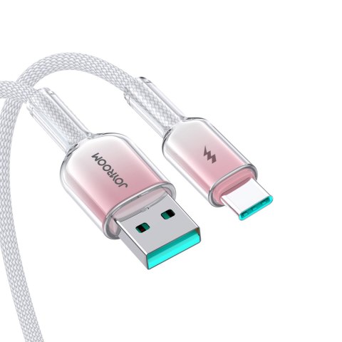 Kabel przewód Crystal-Clear Series 3A USB-A - USB-C 1.2m - biały Kabel przewód Crystal-Clear Series 3A USB-A - USB-C 1.2m - biały