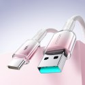 Kabel przewód Crystal-Clear Series 3A USB-A - USB-C 1.2m - biały Kabel przewód Crystal-Clear Series 3A USB-A - USB-C 1.2m - biały