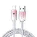 Kabel przewód Crystal-Clear Series 3A USB-A - iPhone Lightning 1.2m - biały