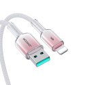 Kabel przewód Crystal-Clear Series 3A USB-A - iPhone Lightning 1.2m - biały