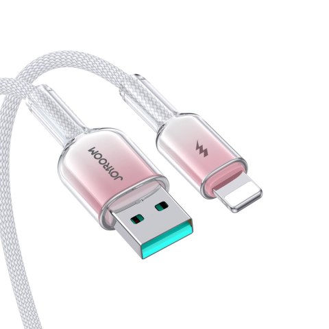 Kabel przewód Crystal-Clear Series 3A USB-A - iPhone Lightning 1.2m - biały