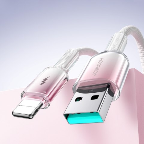 Kabel przewód Crystal-Clear Series 3A USB-A - iPhone Lightning 1.2m - biały