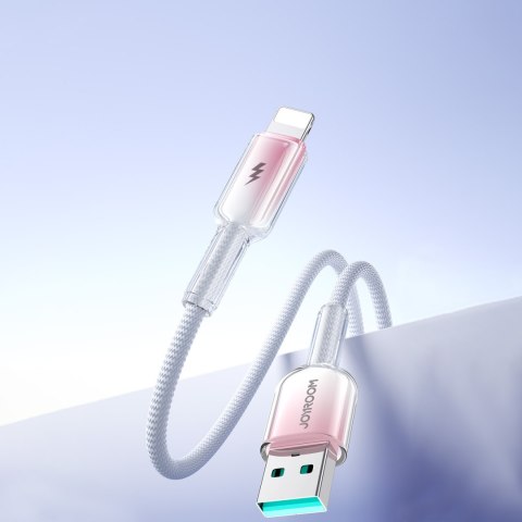 Kabel przewód Crystal-Clear Series 3A USB-A - iPhone Lightning 1.2m - biały