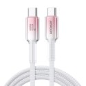Kabel przewód Crystal-Clear Series 60W USB-C - USB-C 1.2m - biały Kabel przewód Crystal-Clear Series 60W USB-C - USB-C 1.2m - biały