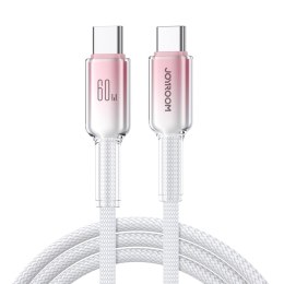 Kabel przewód Crystal-Clear Series 60W USB-C - USB-C 1.2m - biały