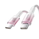 Kabel przewód Crystal-Clear Series 60W USB-C - USB-C 1.2m - biały Kabel przewód Crystal-Clear Series 60W USB-C - USB-C 1.2m - biały