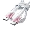 Kabel przewód Crystal-Clear Series 60W USB-C - USB-C 1.2m - biały Kabel przewód Crystal-Clear Series 60W USB-C - USB-C 1.2m - biały