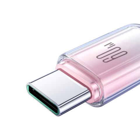 Kabel przewód Crystal-Clear Series 60W USB-C - USB-C 1.2m - biały Kabel przewód Crystal-Clear Series 60W USB-C - USB-C 1.2m - biały