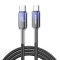 Kabel przewód Crystal-Clear Series 60W USB-C - USB-C 1.2m - czarny