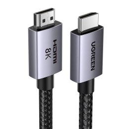 Kabel przewód HDMI 2.1 8K certyfikowany VRR QMS QFT ALLM 3m - szary