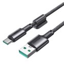 Kabel przewód USB-A - USB-C z organizerem uchwytem magnetycznym 1.2m - szary Kabel przewód USB-A - USB-C z organizerem uchwytem magnetycznym 1.2m - szary