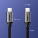 Kabel przewód USB-C 3.1 - USB-C 3.1 1.5m - szary