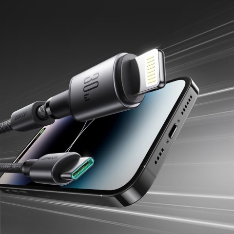 Kabel przewód USB-C - iPhone Lightning z organizerem uchwytem magnetycznym 1.2m - szary Kabel przewód USB-C - iPhone Lightning z organizerem uchwytem magnetycznym 1.2m - szary