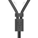 Kabel przewód audio 3.5mm minijack (męski) - 2RCA (męski) 2m - szary Kabel przewód audio 3.5mm minijack (męski) - 2RCA (męski) 2m - szary