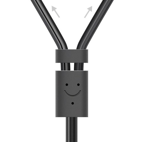 Kabel przewód audio 3.5mm minijack (męski) - 2RCA (męski) 2m - szary Kabel przewód audio 3.5mm minijack (męski) - 2RCA (męski) 2m - szary
