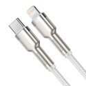 Kabel przewód do iPhone USB-C - Lightning Series Metal Data 20W PD 2m - biały