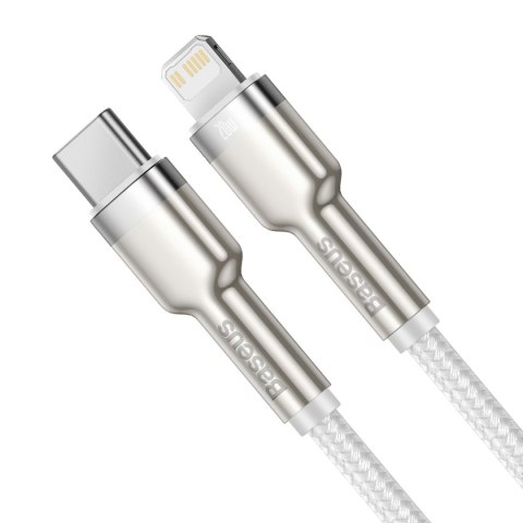 Kabel przewód do iPhone USB-C - Lightning Series Metal Data 20W PD 2m - biały