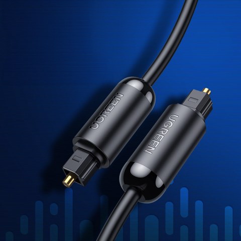 Kabel przewód optyczny audio Toslink SPDIF 2m - czarny